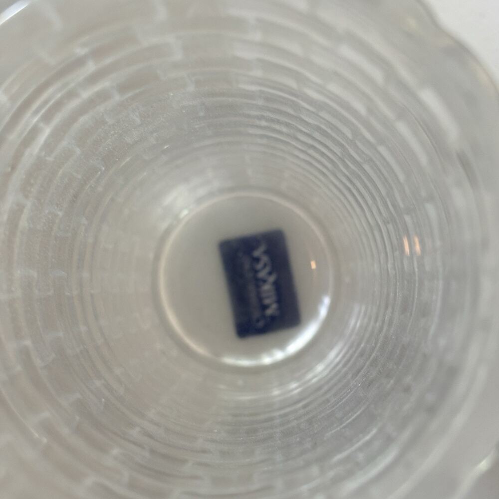 MIKASA Basketweave Vase Celebrations Crystal Round Vase 7.75” - Picture 4 of 5